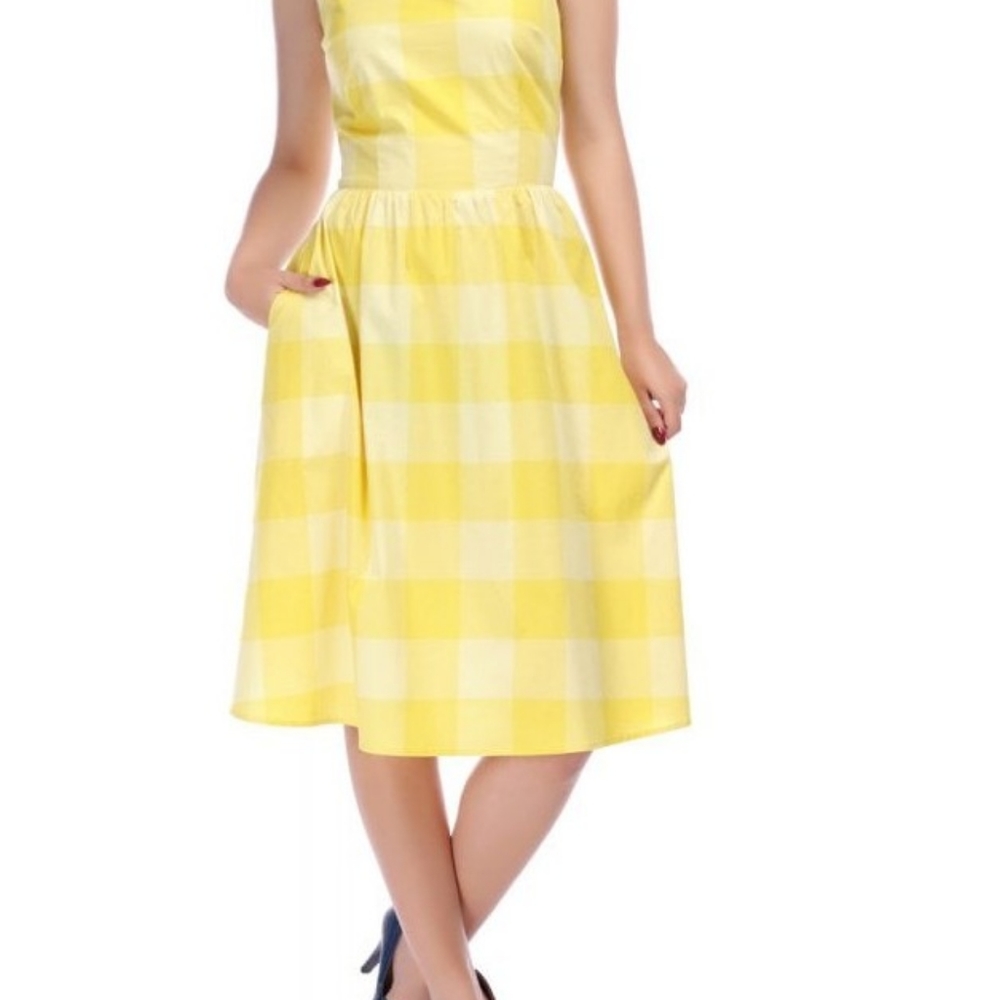 Collectif Vintage yellow plaid